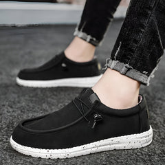Men's American faux leather loafers, Black