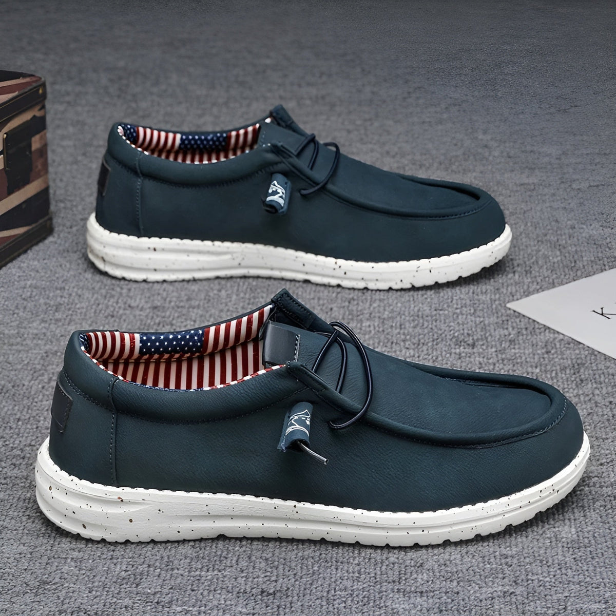 Men's American faux leather loafers