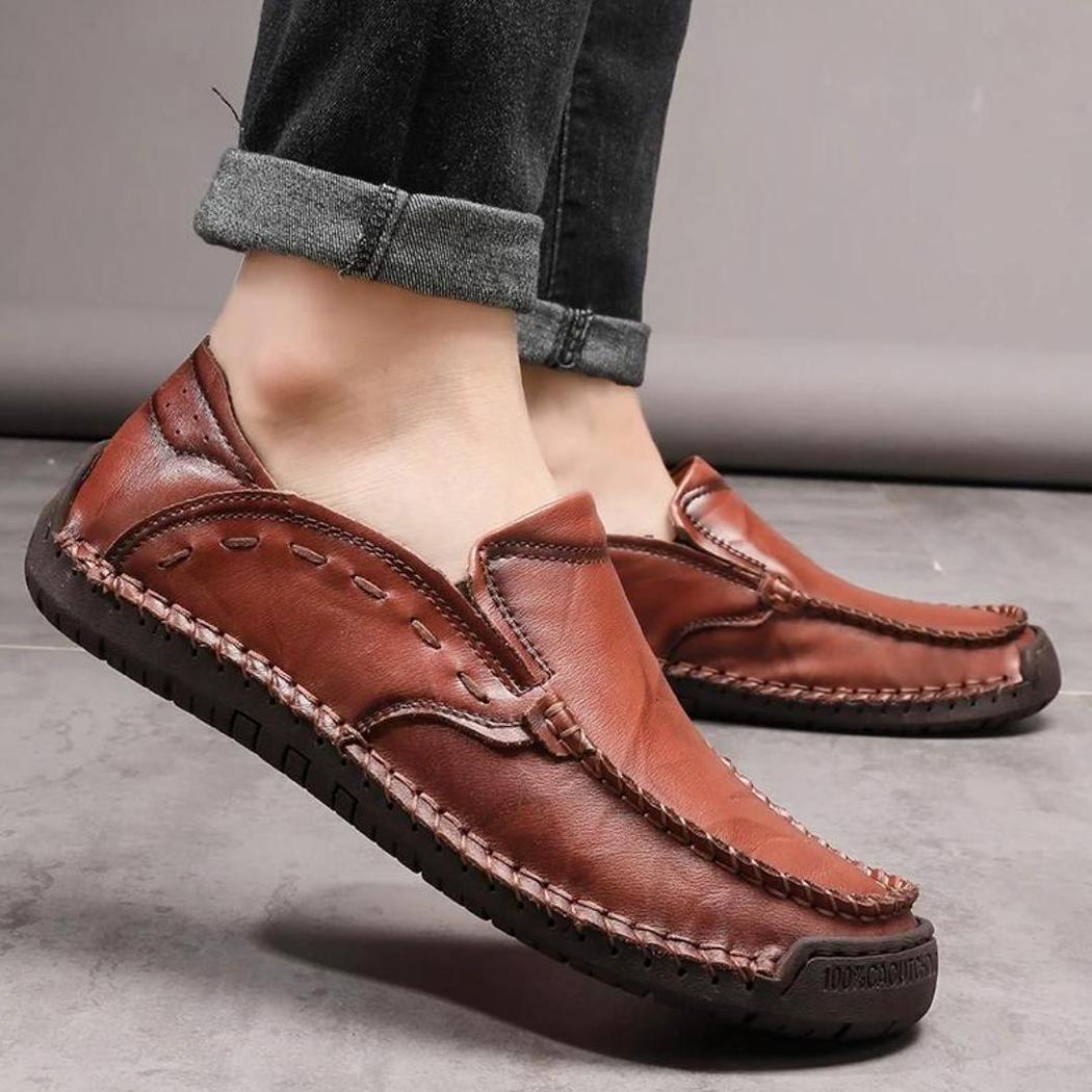Men's soft faux leather loafers