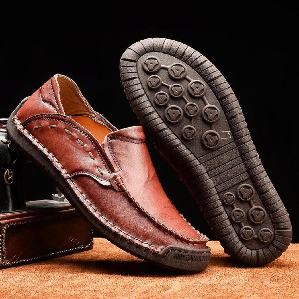 Men's soft faux leather loafers