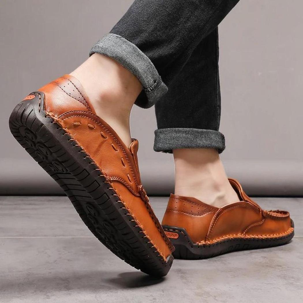 Men's soft faux leather loafers