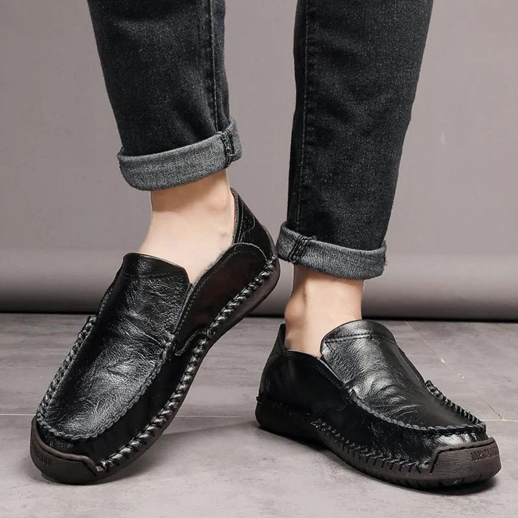 Men's soft faux leather loafers