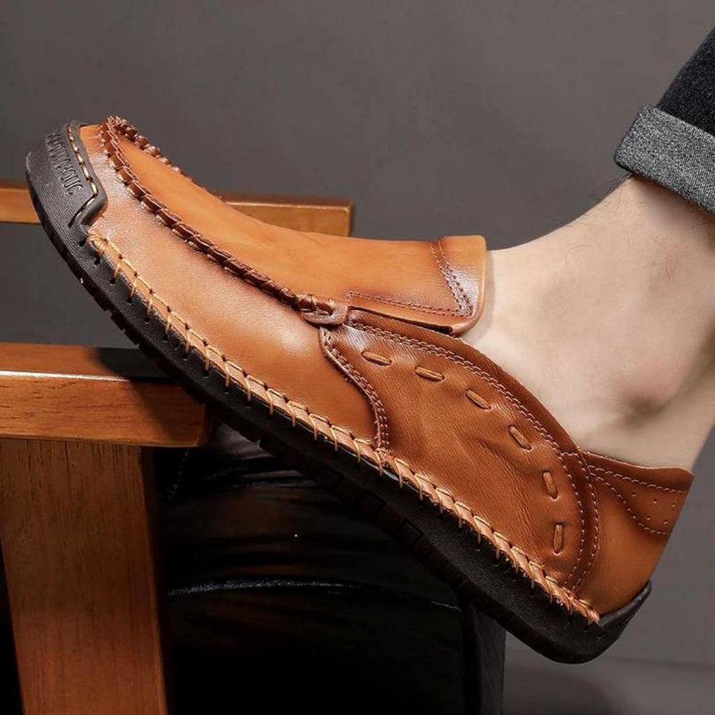 Men's soft faux leather loafers