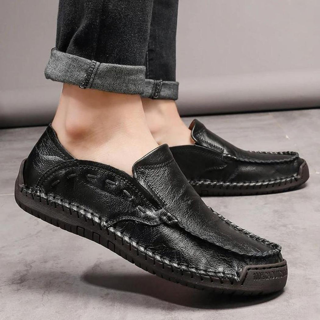 Men's soft faux leather loafers