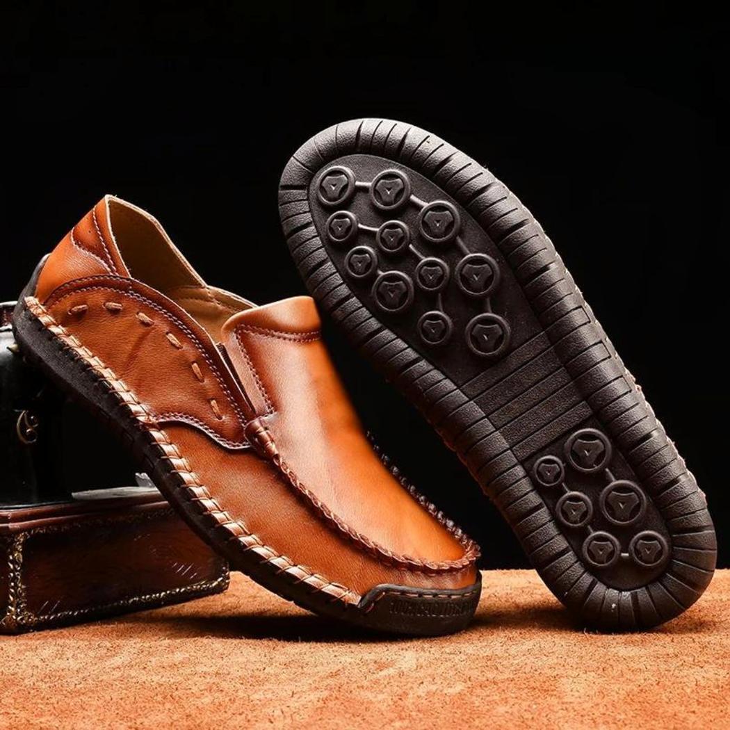 Men's soft faux leather loafers