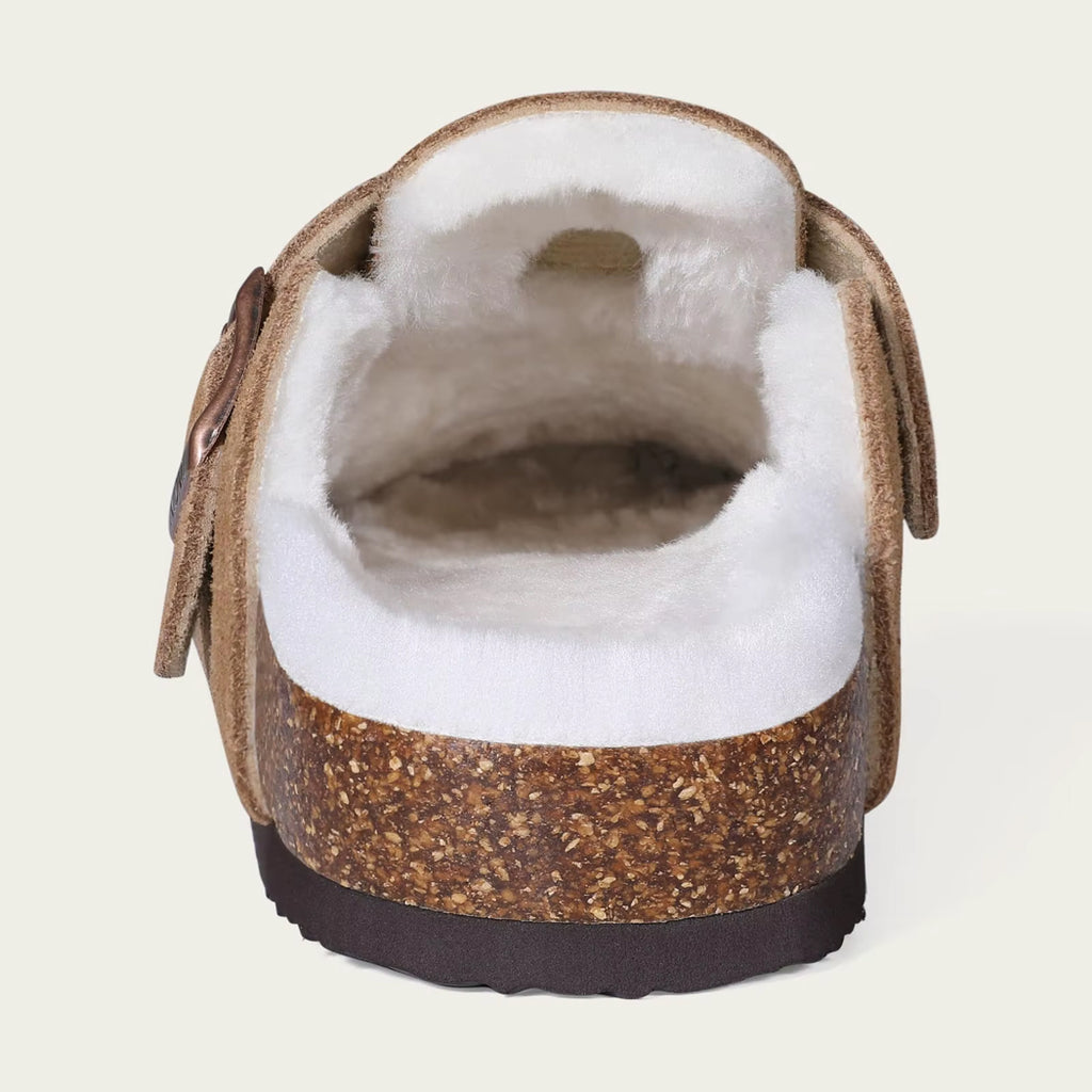 Suede-lined loafer clogs