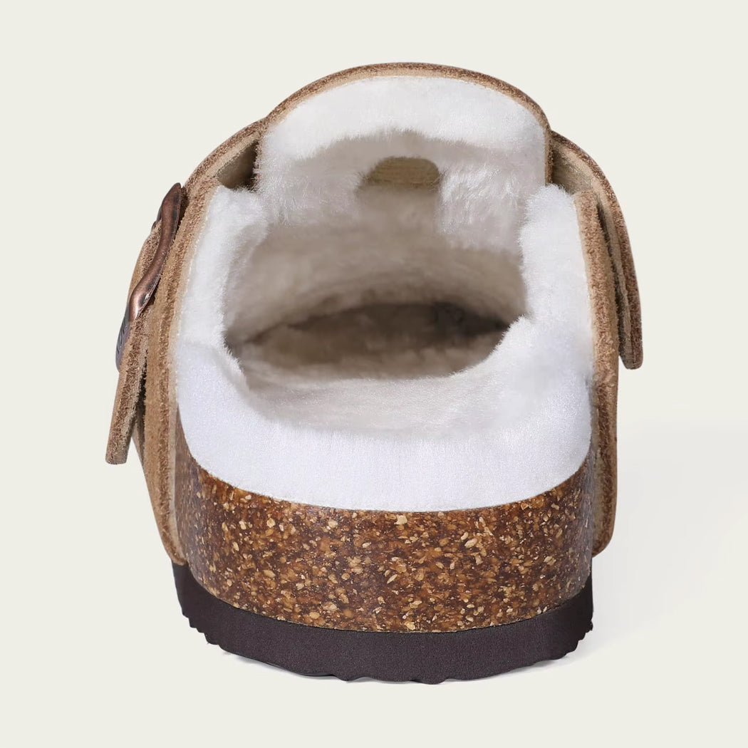 Suede-lined loafer clogs