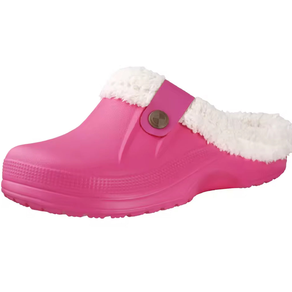 Lined waterproof clog loafers for women