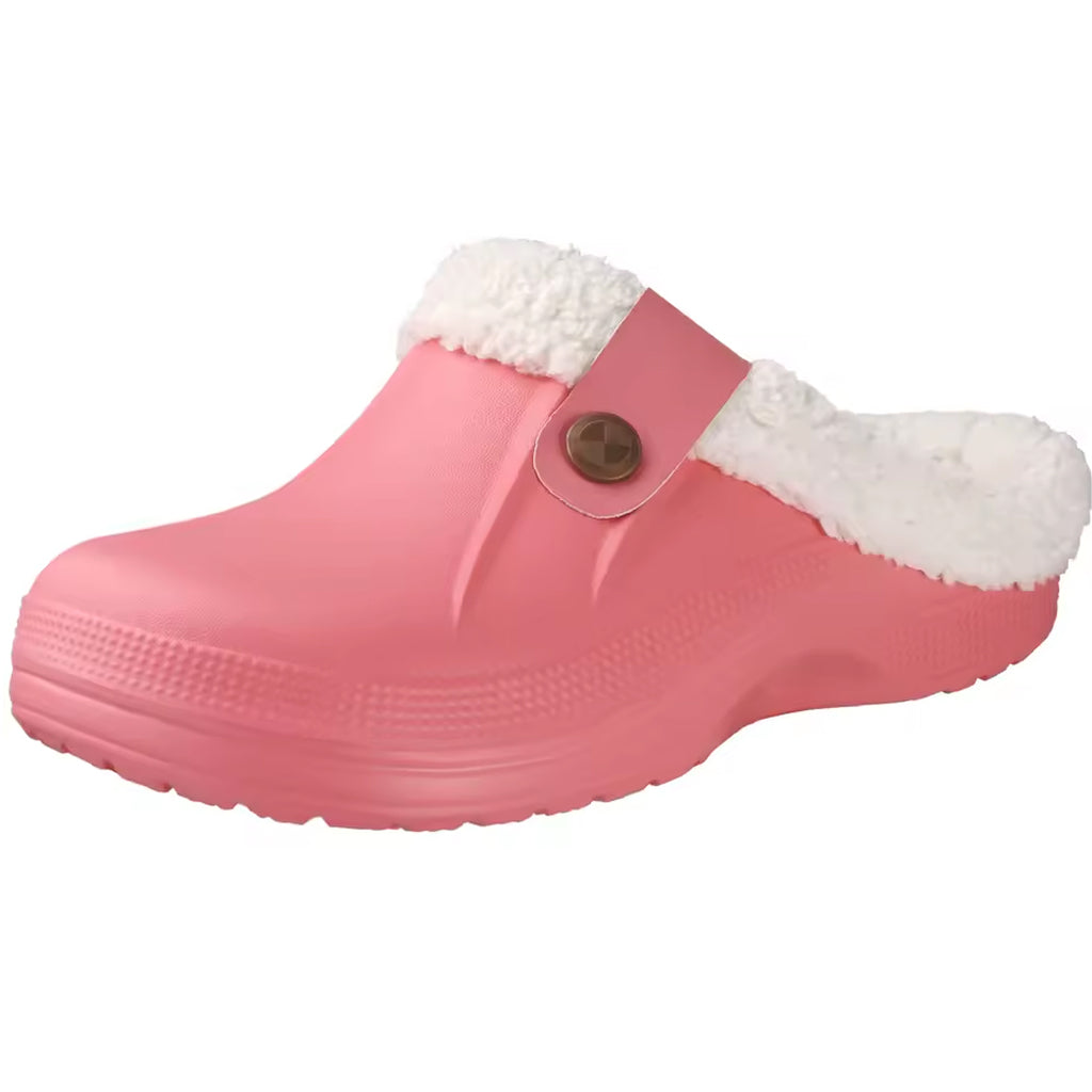 Lined waterproof clog loafers for women