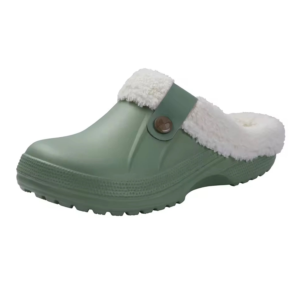 Lined waterproof clog loafers for women