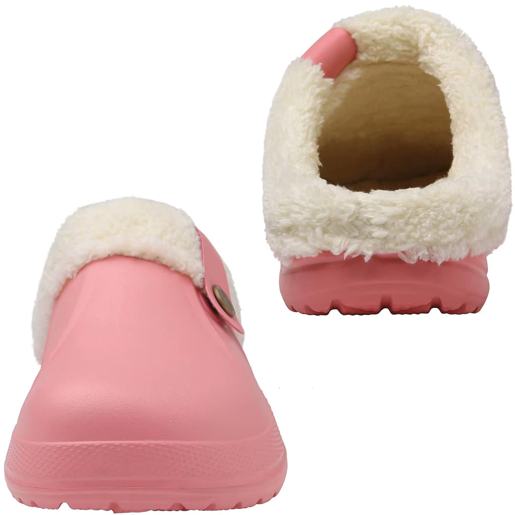 Lined waterproof clog loafers for women