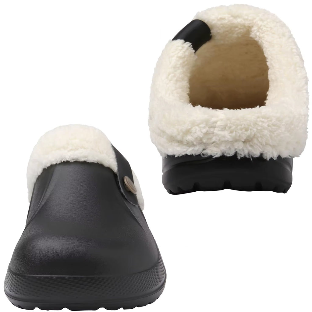 Lined waterproof clog loafers for women