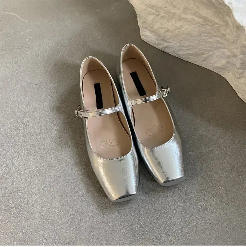 Trendy strappy Mary Jane ballerinas