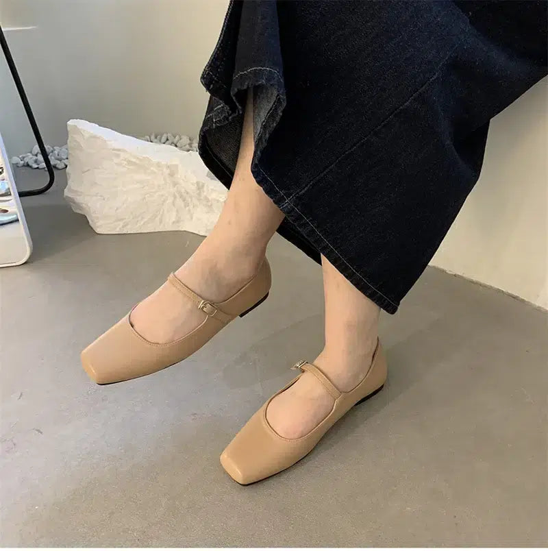 Trendy strappy Mary Jane ballerinas