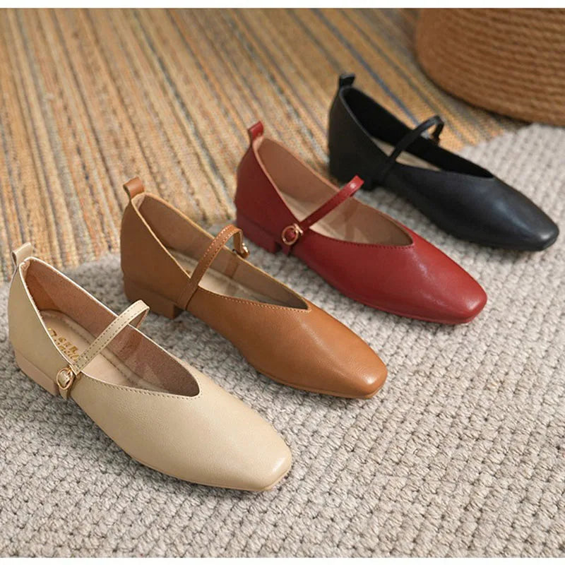 Mary Jane strappy ballerinas Elegant and retro