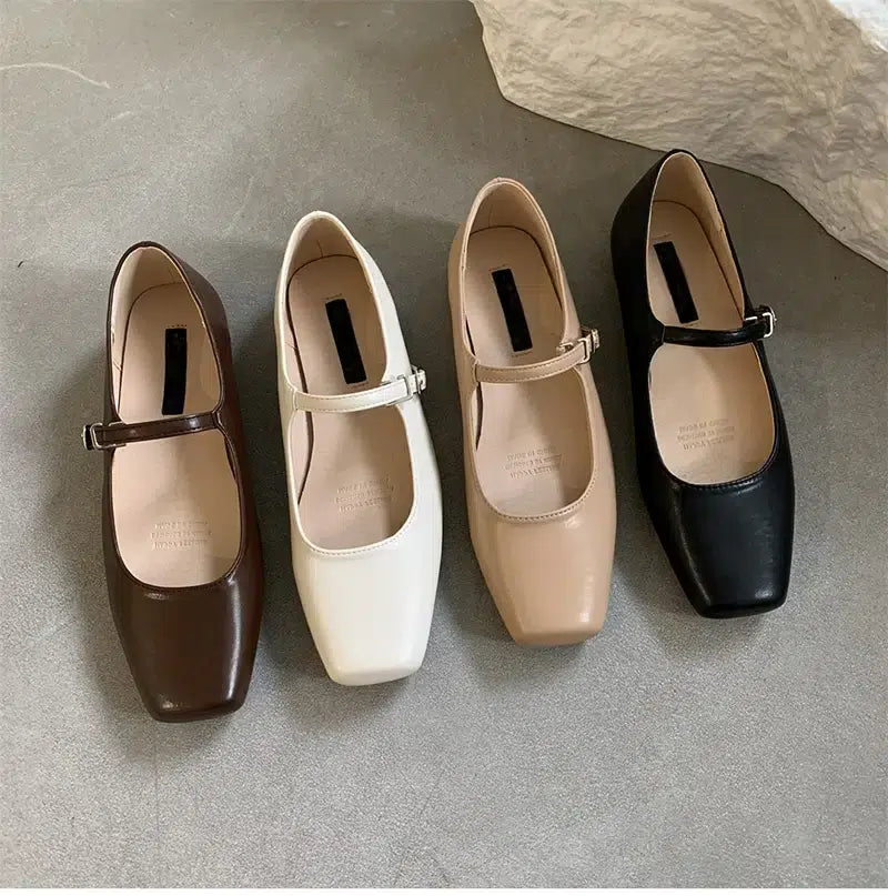 Trendy strappy Mary Jane ballerinas