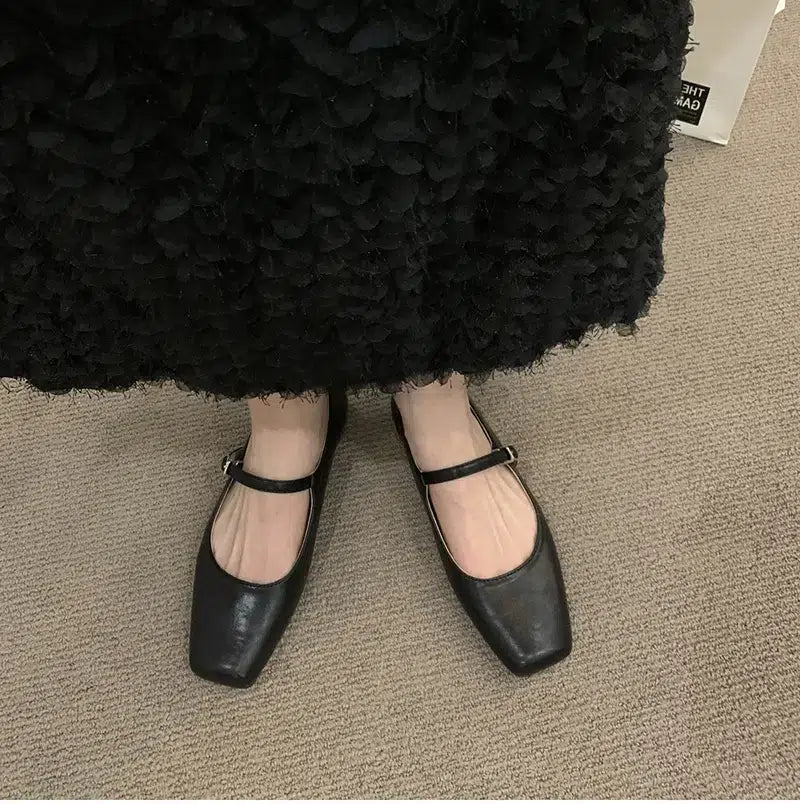 Trendy strappy Mary Jane ballerinas