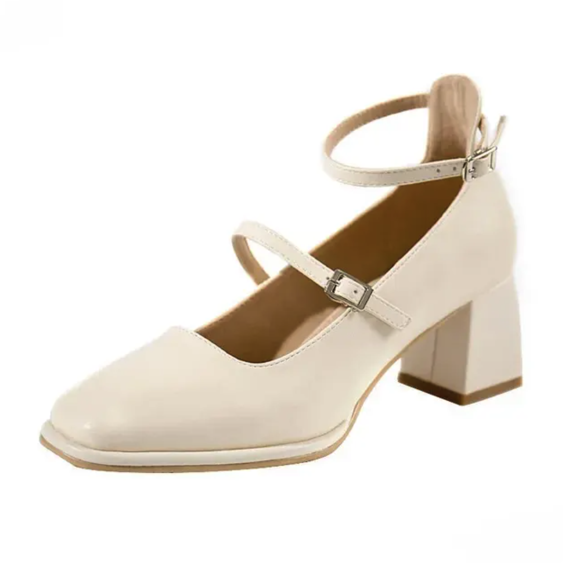 Patent Varnished Mary Jane shoes with heel for women