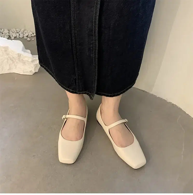 Trendy strappy Mary Jane ballerinas