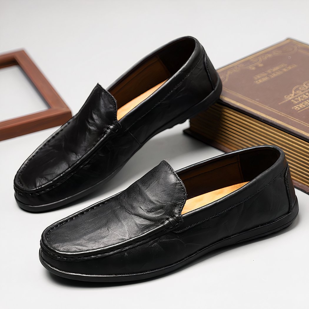 Breathable loafer in synthetic leather for men