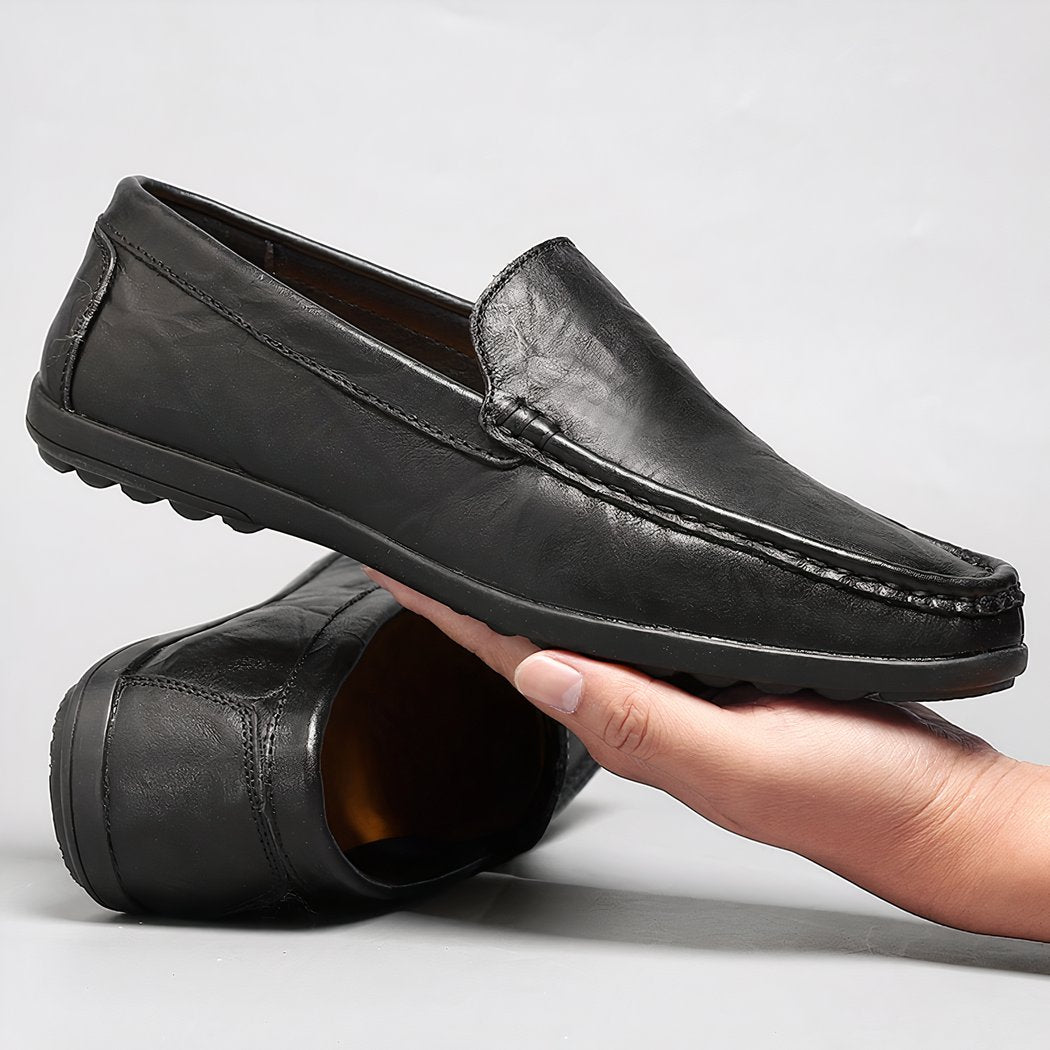 Breathable loafer in synthetic leather for men