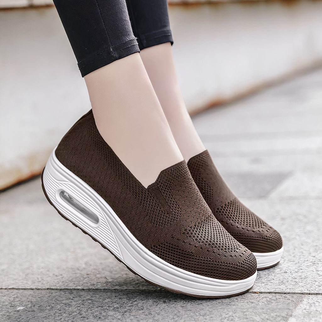 Breathable knit orthopedic loafers for women