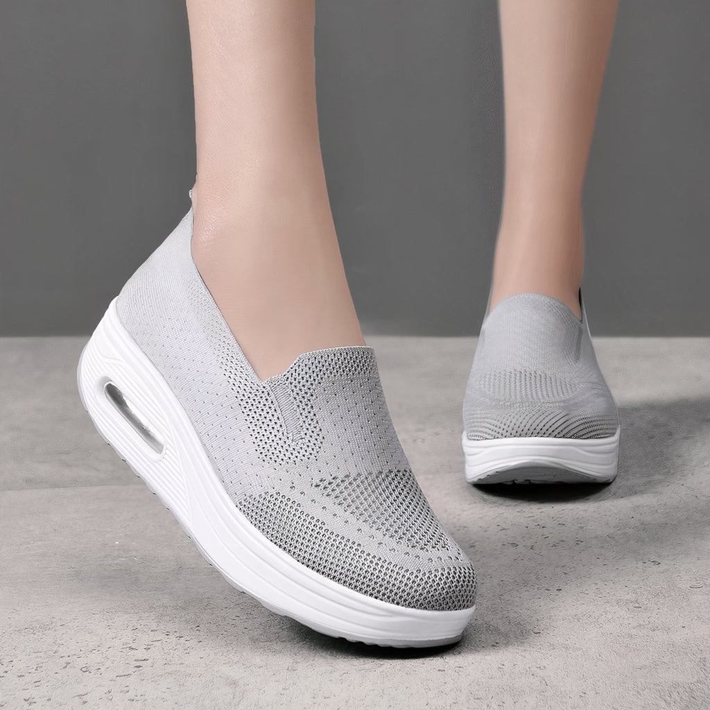 Breathable knit orthopedic loafers for women