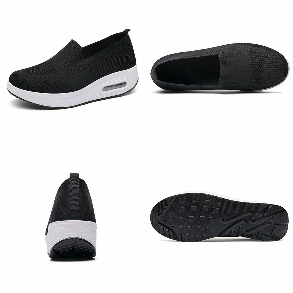 Breathable knit orthopedic loafers for women