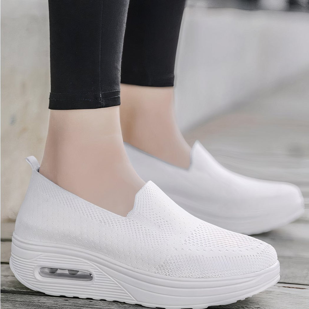 Breathable knit orthopedic loafers for women