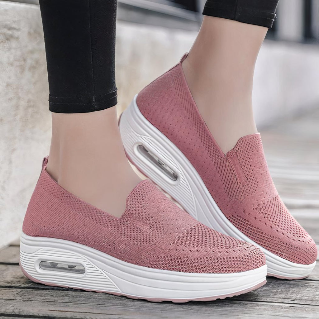 Breathable knit orthopedic loafers for women