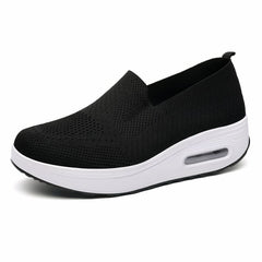 Breathable knit orthopedic loafers for women, Black