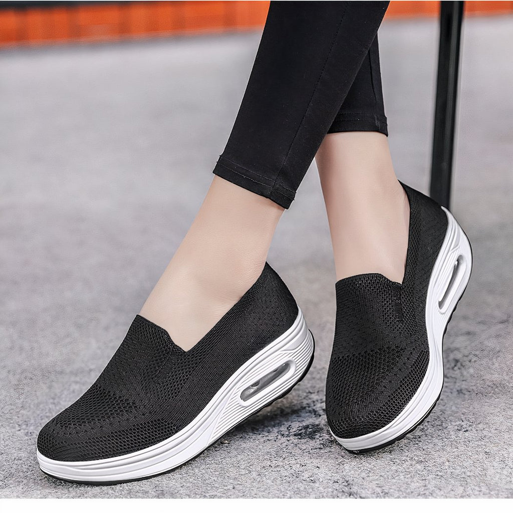 Breathable knit orthopedic loafers for women
