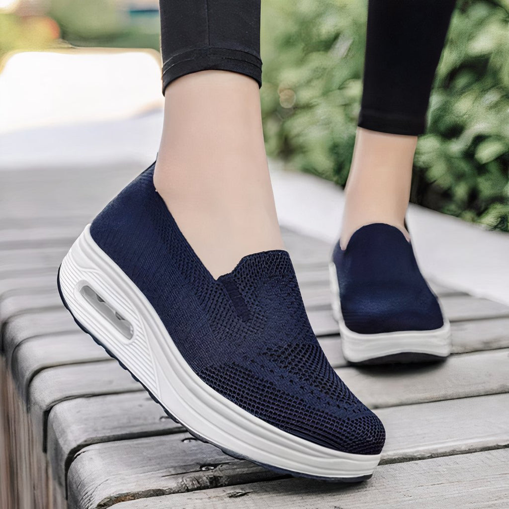 Breathable knit orthopedic loafers for women