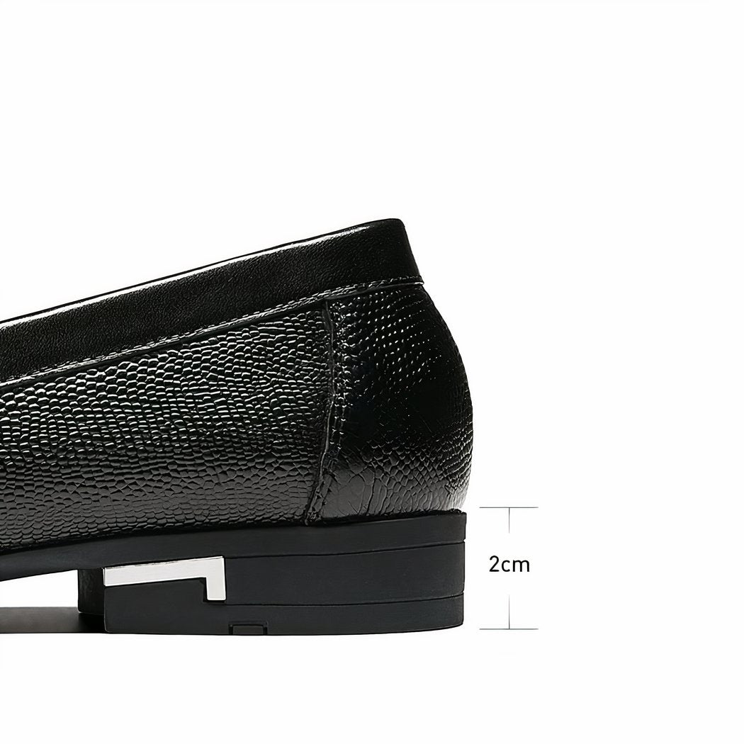 leather loafer heel