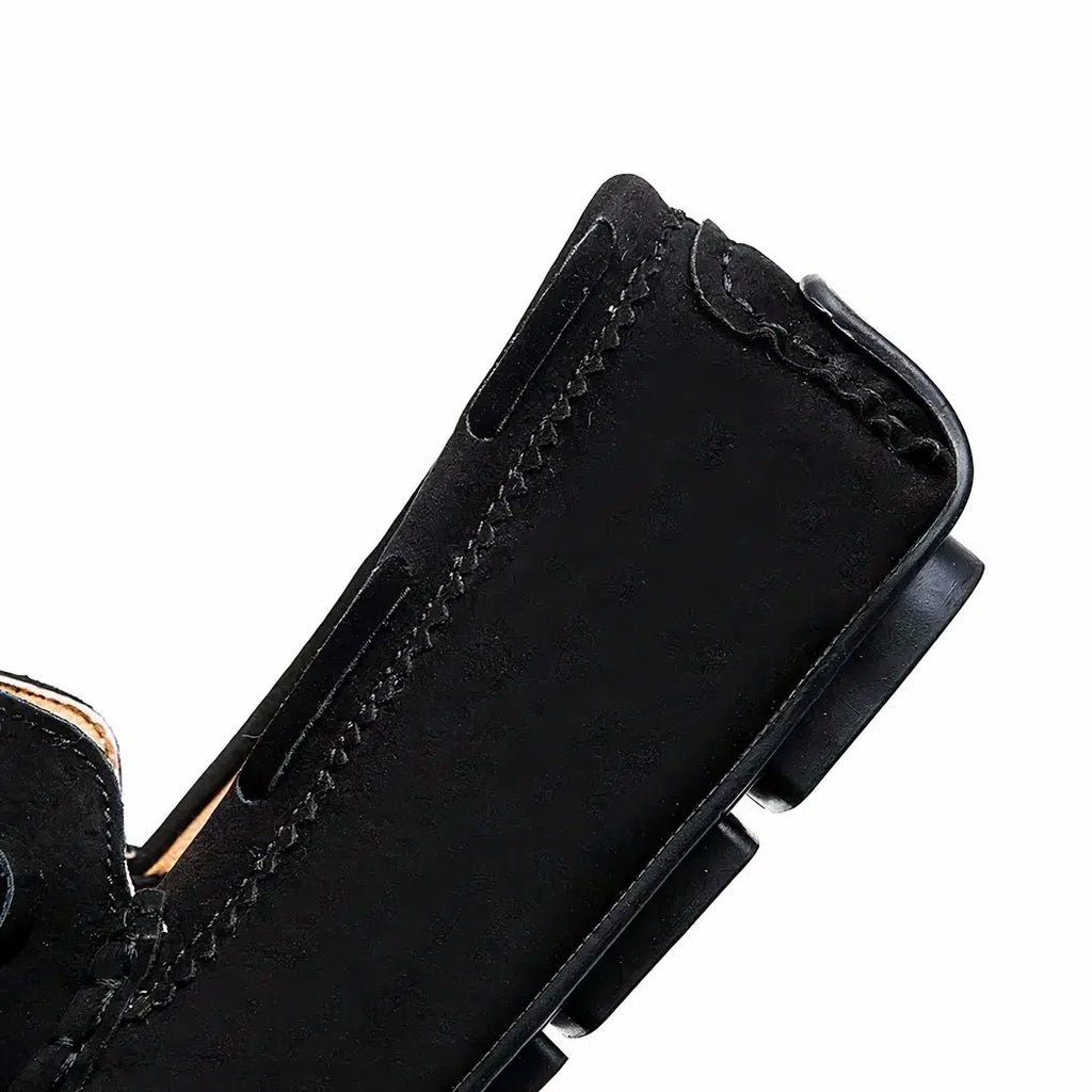 Classic suede-effect slip-on loafers for men
