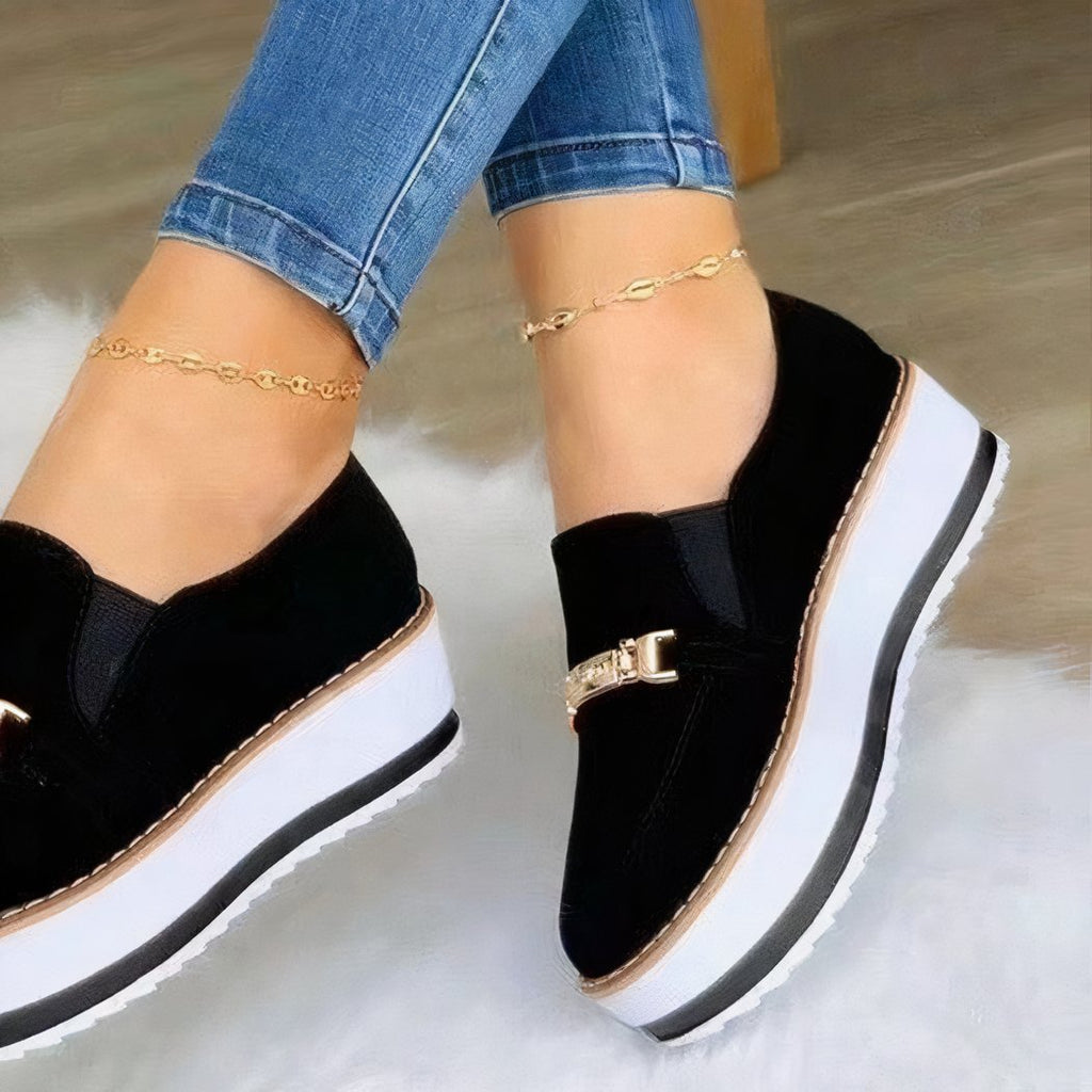 Comfortable platform loafers for women