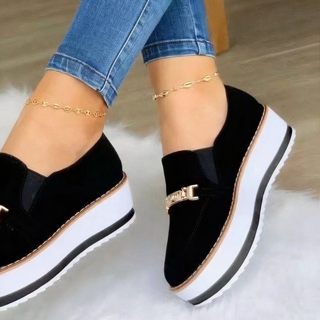 Comfortable platform loafers for women