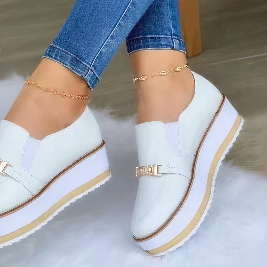 Comfortable platform loafers for women
