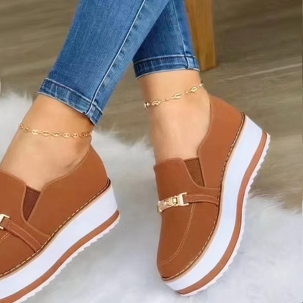 Comfortable platform loafers for women