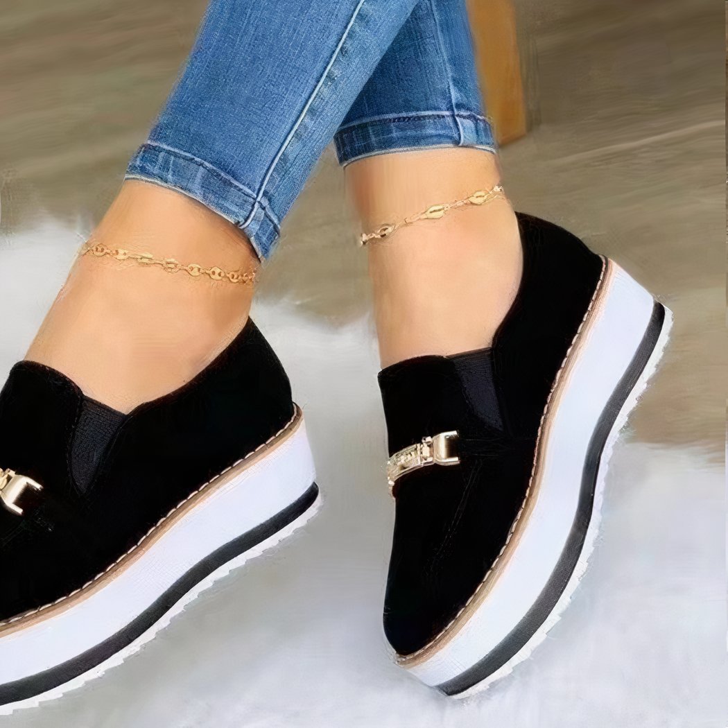 Comfortable platform loafers for women