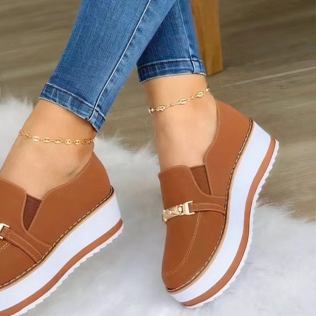 Comfortable platform loafers for women