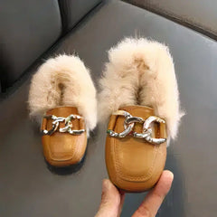 Filled loafers for girls, Brown
