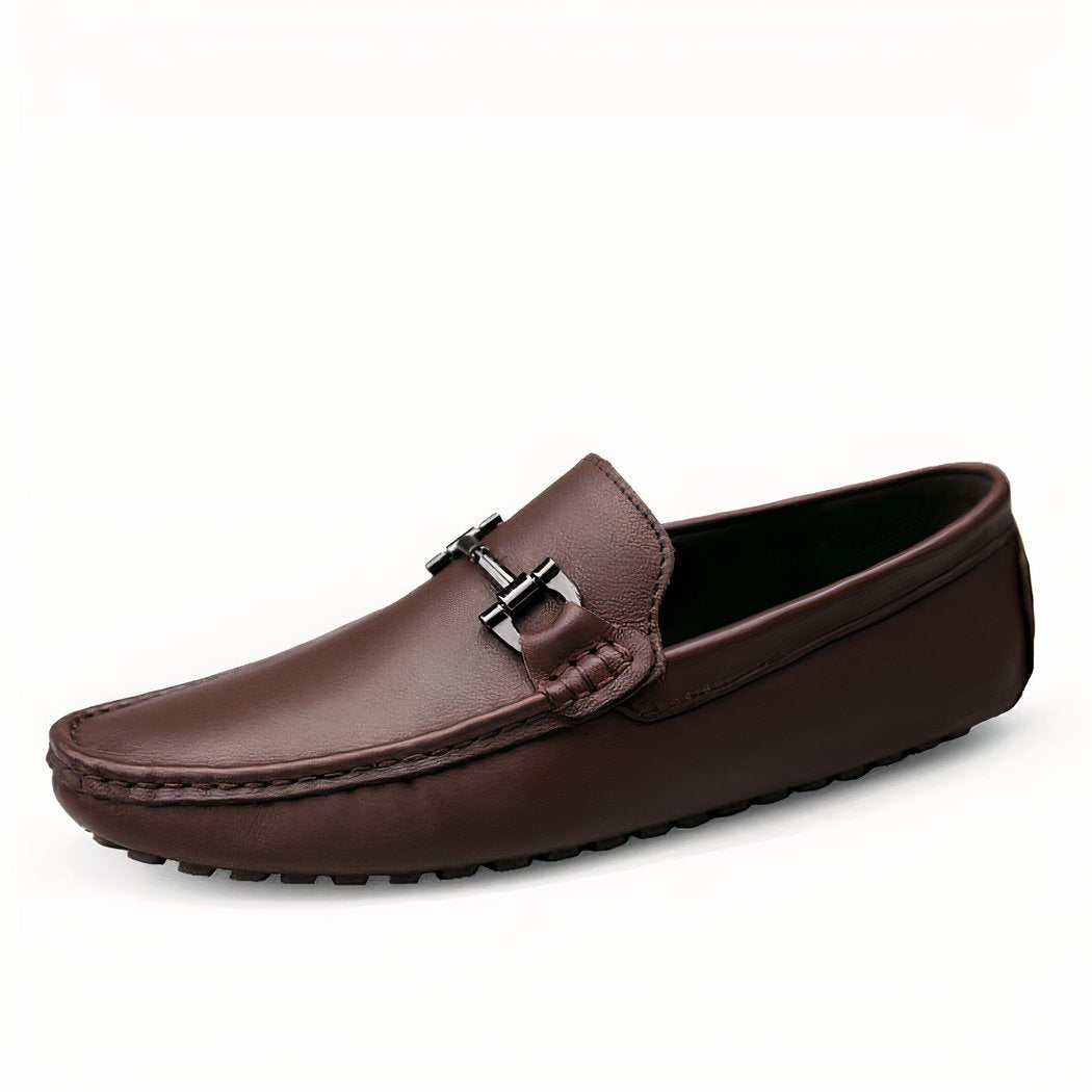 Genuine Italian leather loafers for men