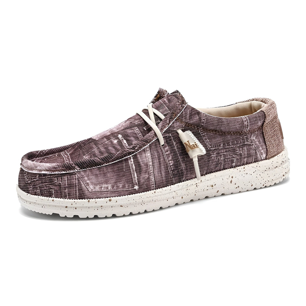 Men's denim-effect loafers