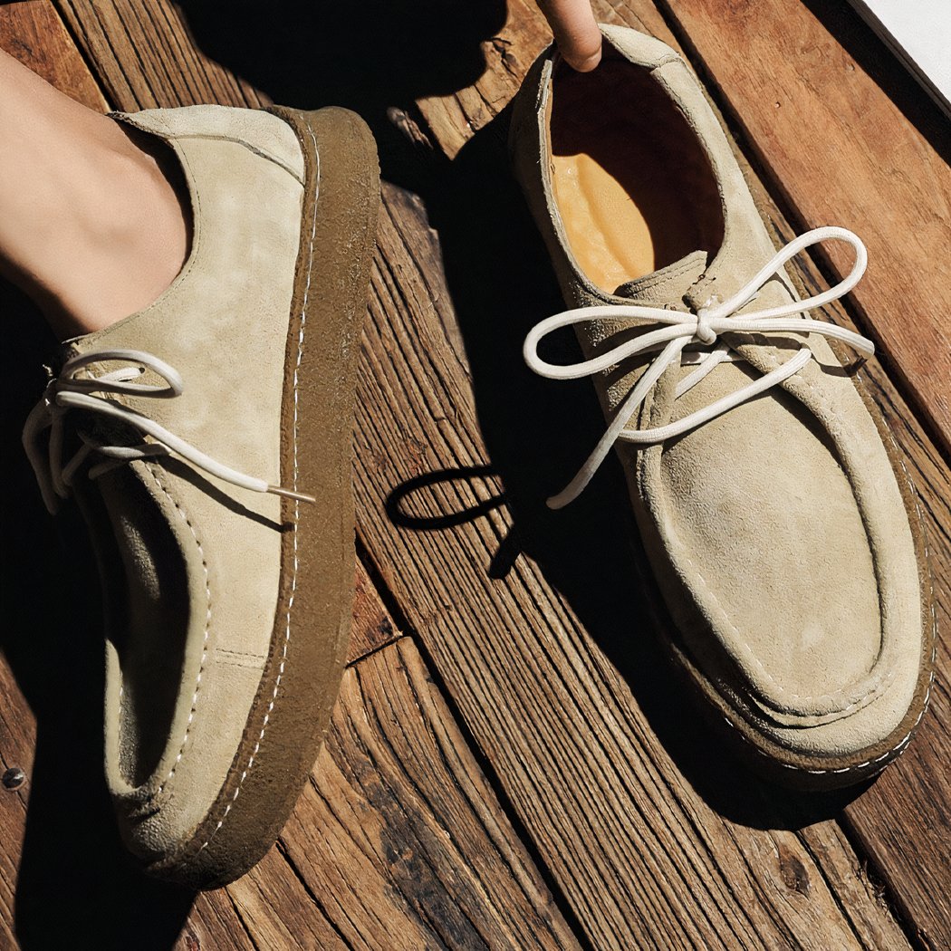 Indian suede moccasins for men