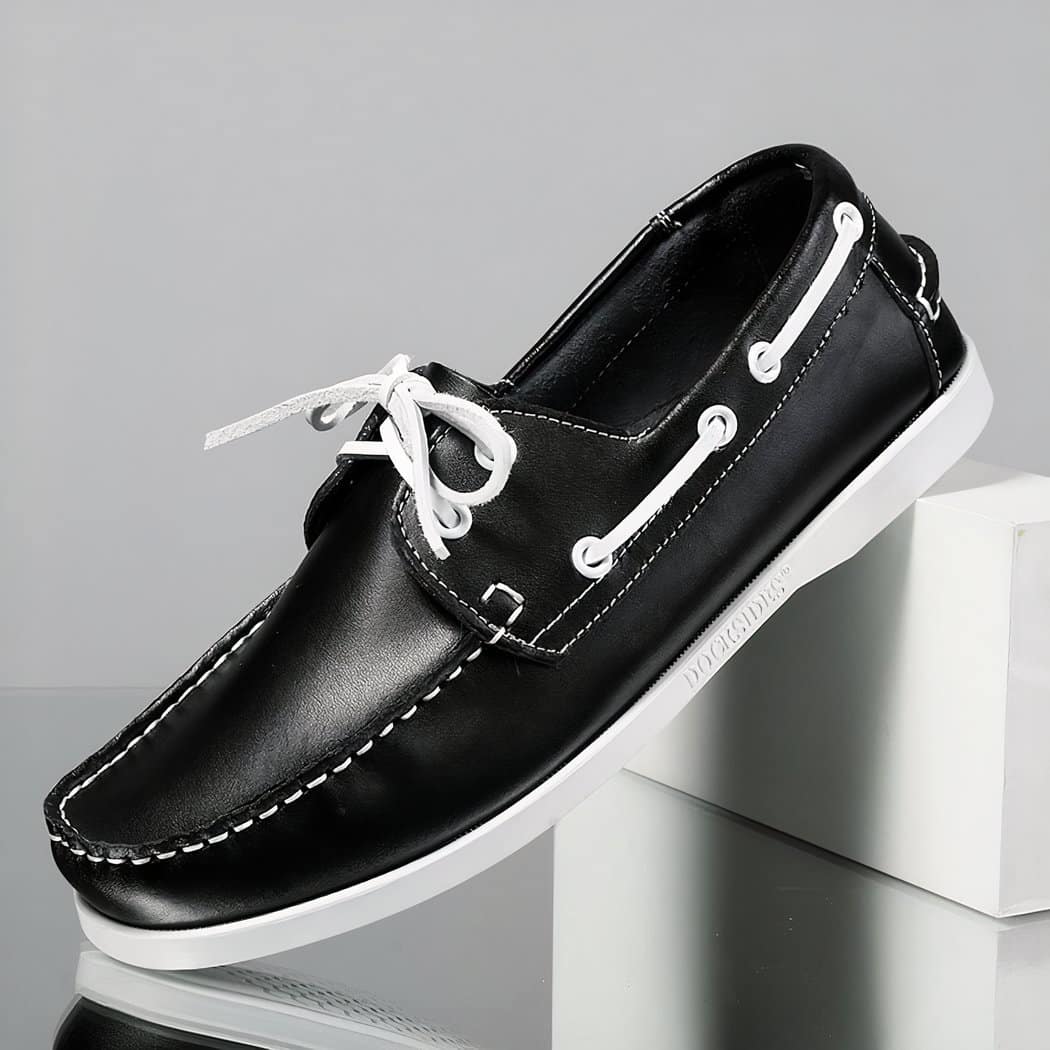 Men's formal lace-up boat loafers