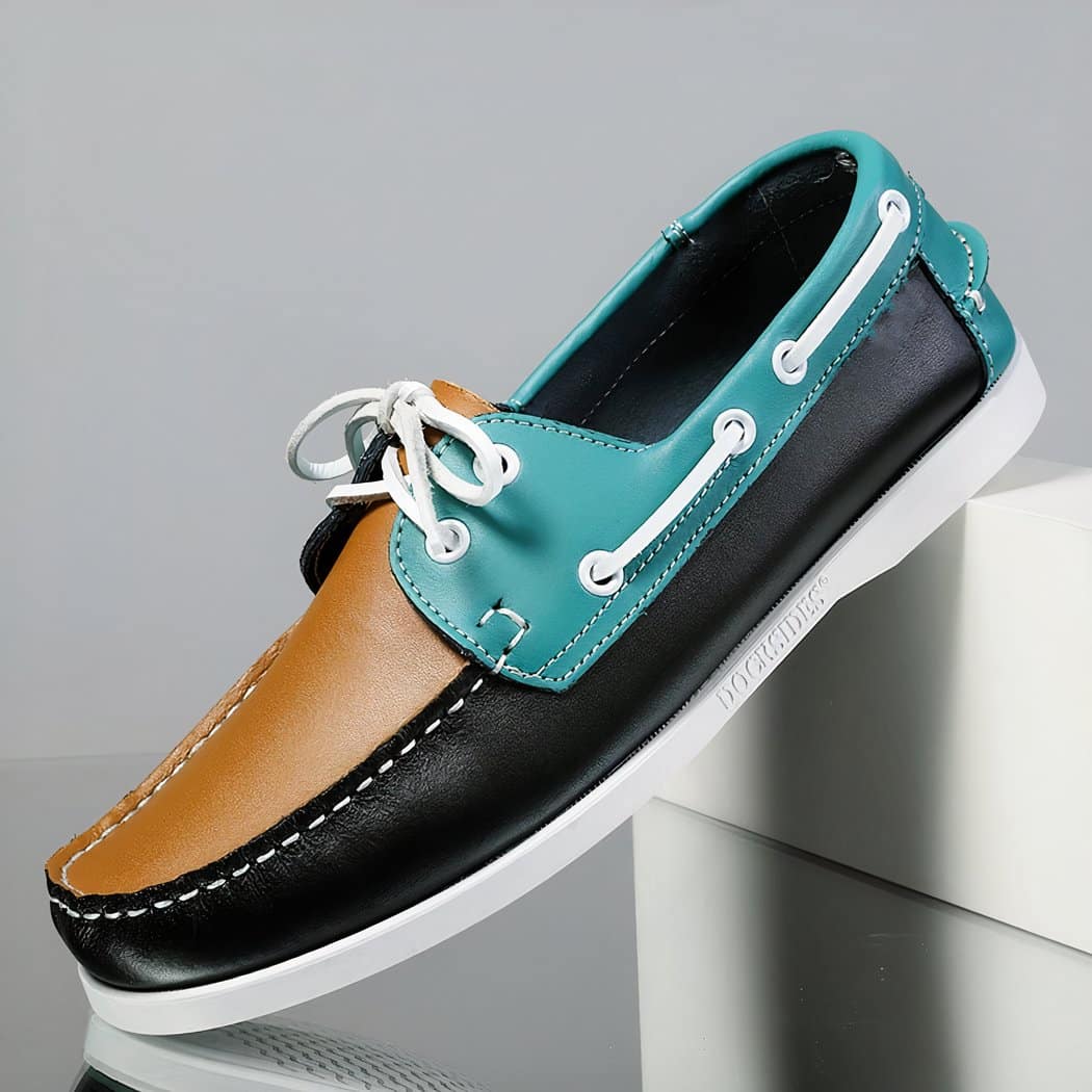 Men's formal lace-up boat loafers