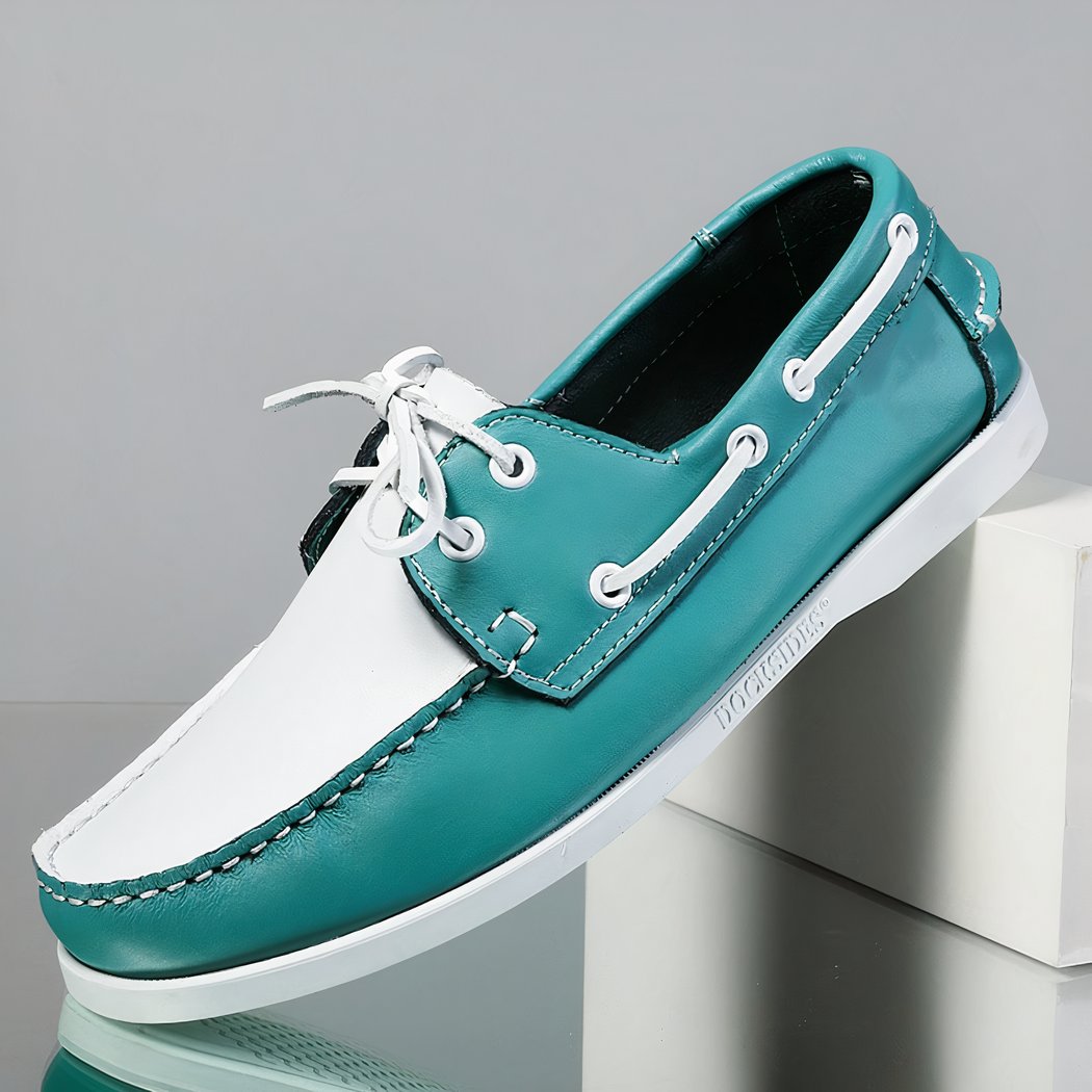 Men's formal lace-up boat loafers