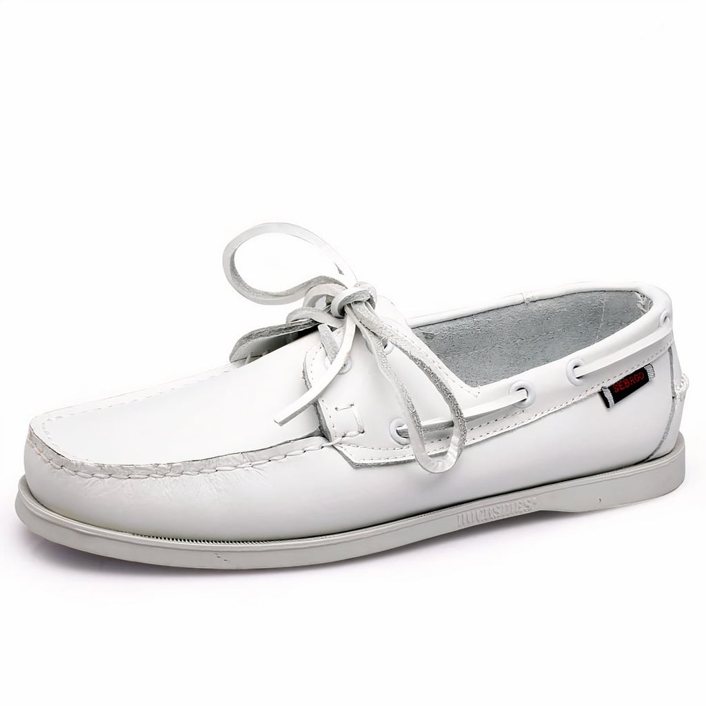 Men's synthetic leather lace-up boat loafers