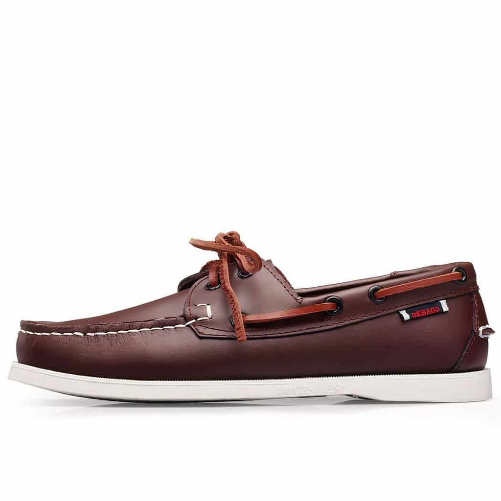 Men's synthetic leather lace-up boat loafers